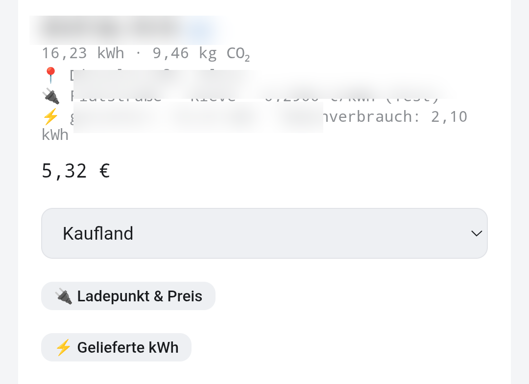 Detail eines Ladevorgangs