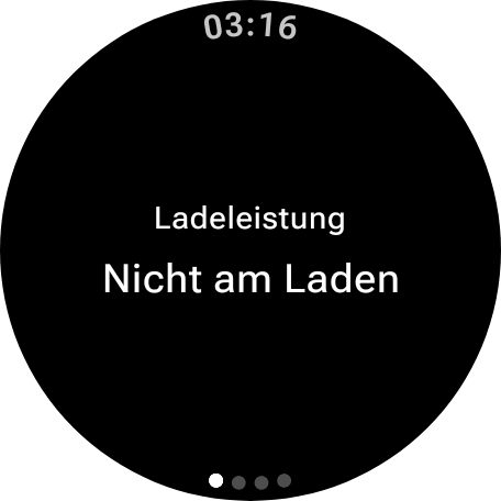 Ladeleistung-Seite der Uhr-App